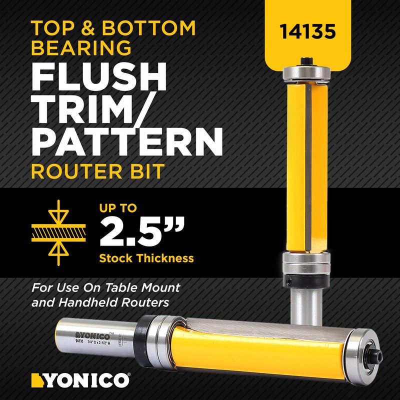 Router Bits for Woodworking - Pattern Flush Trim Router Bit