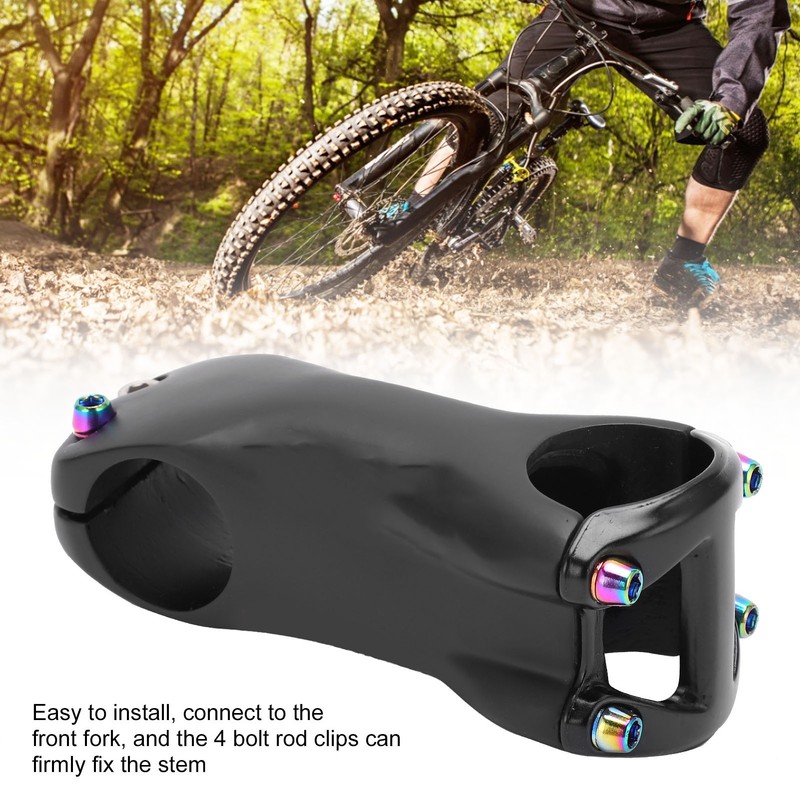 Bicycle Stem Short Handlebar Stem Bar Carbon Fiber 28.6‑31.8MM 6