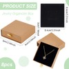BENECREAT 8 Pack Cardboard Jewelry Boxes 3.5x3.5x1 Inch, BurlyWood Jewelry