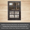 NeatiEase 2 Pack Shed Windows with Black Frame, 12x 18