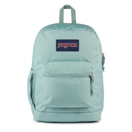 JanSport Cross Town Plus Backpack - Large Main Compartment, Side Water Bottle Pocket, 15-Inch Padded Laptop Sleeve - Faded Sage
