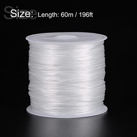 uxcell Elastic String Stretchy Cord Bracelet Thread Craft Wire Rope for Bracelets, Beading, DIY Making, White, 2 Rolls