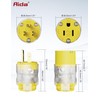 AIDA Lighted Plug and Connector Set, Straight Blade Cord End