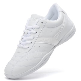 GlideMoves Girls Cheerleading Shoes Dancing White Sneakers Style SG01 Girls Big Kid Size 2 White 33