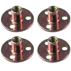 iuniq Mounting Plates Flat 4 Pcs Iron Sturdy with Screws Attachment Plates Durable Mounting Plates for Furniture Leg, Sofa, Cabinet, K5253