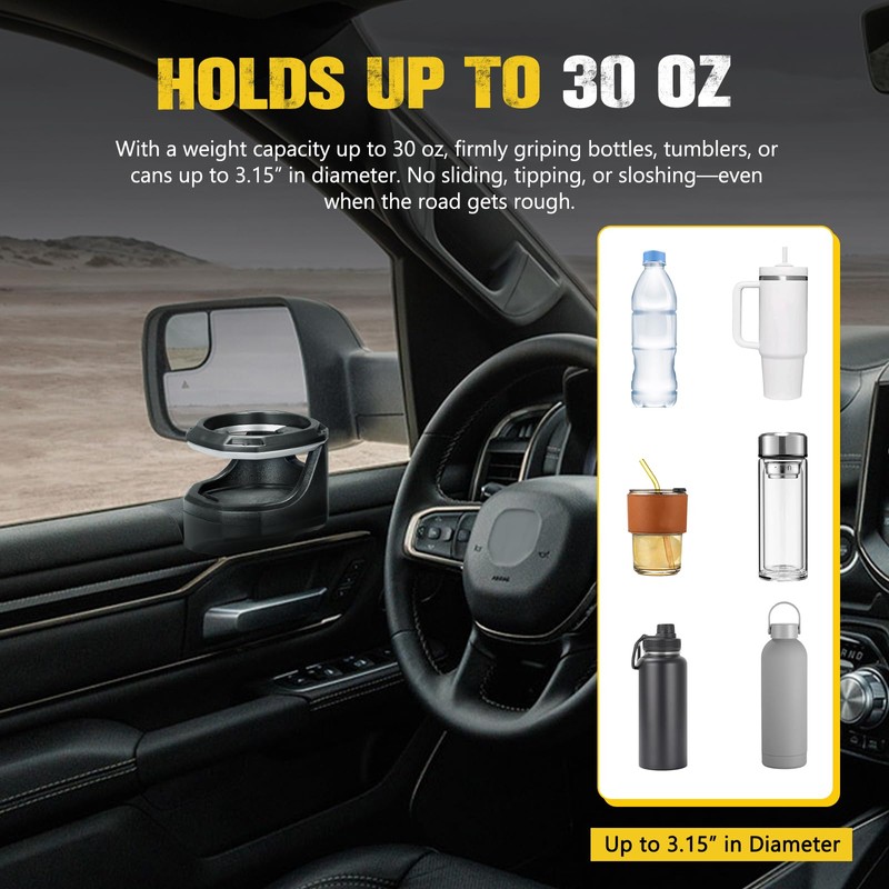 BUNKER INDUST Window Cup Holder Compatible with 2019 2020 2021