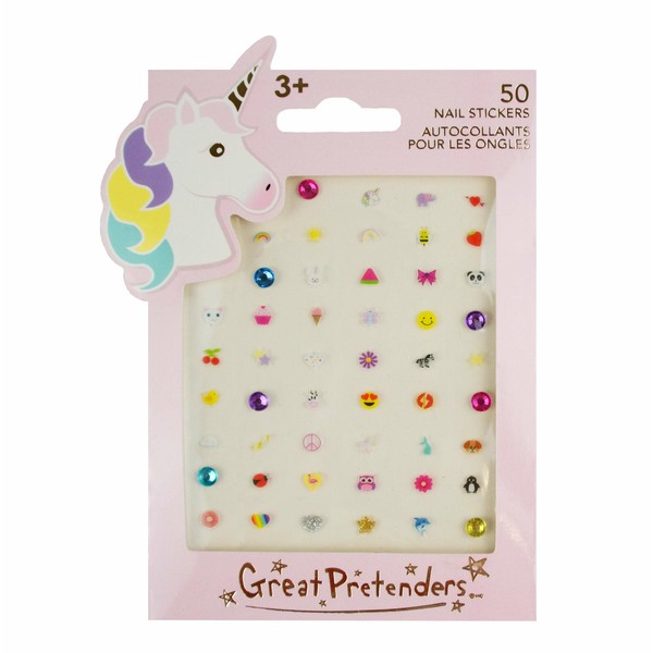 Great Pretenders Unicorn Nail Stickers 50 Count