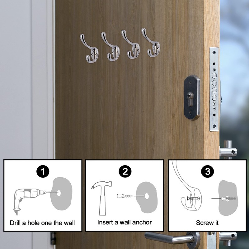 EAI Hat Coat & Robe Hook - Polished Chrome -