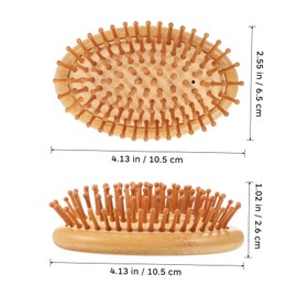 WOONEKY Bamboo Scalp Brush Head Massage Brush for Men Women Safe and Comfortable Hair Tool