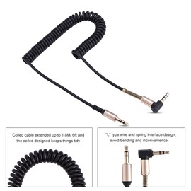 Richer-R Aux Cable 3.5 mm Audio Cable, 3.5 mm Jack Cable Audio Male to Male Spring Cable, Aux Cable 1.8 m Syncwire Jack Plug