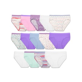 Fruit of the Loom Ropa Interior Hipster de algodón para niñas, Paquete de 14 - Surtido de Moda, 6
