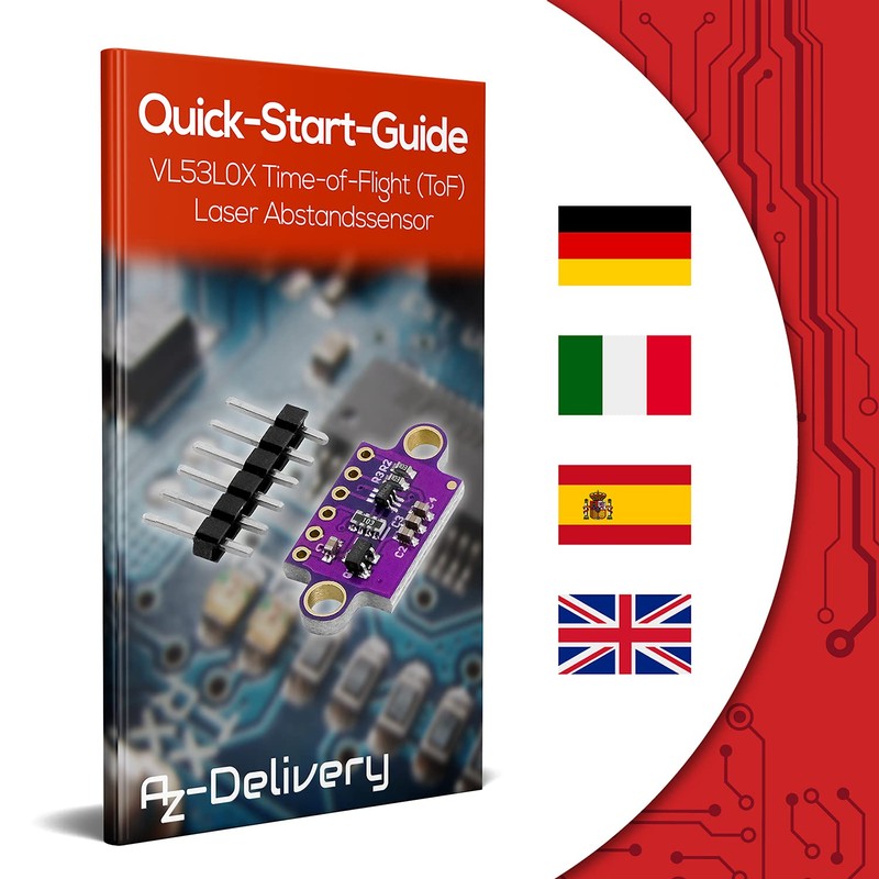 AZDelivery VL53L0X Time-of-Flight (ToF) Laser Ranging Sensor