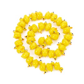 KISSITTY 1 hebra de pato hecho a mano, cuentas espaciadoras sueltas de color dorado, cuentas perforadas en el centro, cuentas de joyería de 16-17 x 13-15 mm para hacer joyas de bricolaje con agujero de 1,2-1,5 mm