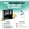 Premium Airtight Glass Storage Jars 180/120ml with 69% Humidity Control