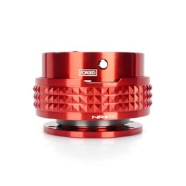 NRG Innovations NRG-SRK-210RD-RD Gen 2.1 Race Steering Wheel Quick Release Kit Adapter, Red Body/Minty Fresh Pyramid Ring