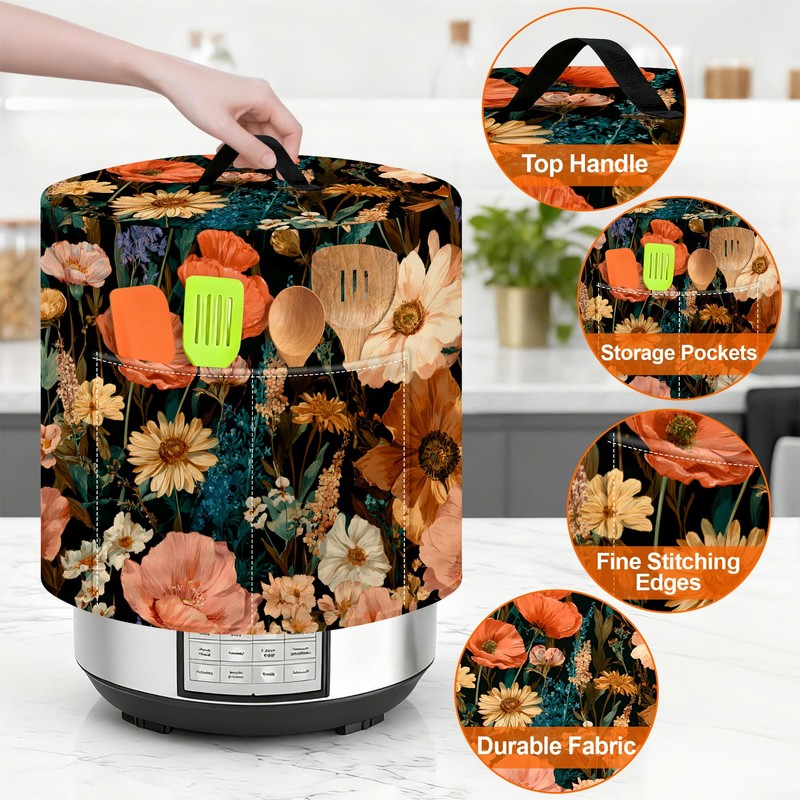 Kitchen Appliance Dust Cover for 6 Quart Pressure Cooker, Air