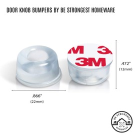 Door Bumper - Small Door Stoppers Wall Protector Clear 12 in Pack - Shower Door Stopper Rubber Bumper - Stick on Hard Rubber Bumpers Self Adhesive - Door Bumpers for Walls for Heavy Use (12)