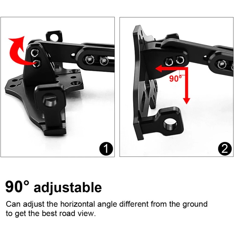 KEEPDSGN Black Motorcycle Fender Eliminator License Plate Holder Bracket LED