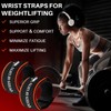 TECEUM Lifting Wrist Straps with Neoprene Padding Support – Black