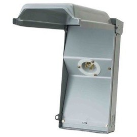 MIDWEST U020N 20A Power Inlet • 120/240V AC Input • Outdoor Generator Inlet Box • NEMA 3R Enclosure • Lockable Entry • for Generators, Transfer Switches, and Light RV Use