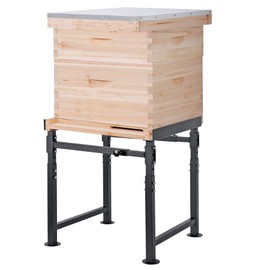 Neorexon Adjustable Metal Hive Stand - 2Pack, Sturdy Beehive Stand Adjustable Height 15” - 19” & Adjustable Width 14.5” - 24.5”, Easy to Assemble Bee Stand for Beekeeping