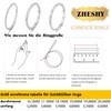 ZHESHY Pack of 3 Gold Silver Ring Women 18 K
