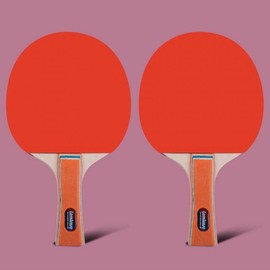 Runwave LW-0321 Table Tennis Racket and Ball Set, Shakehand Double-Sided Paddle 0321 Table Tennis Racket Set 2ea