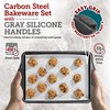 BAKKEN Cookie Sheets for Baking Nonstick Set - 3-Piece Stackable
