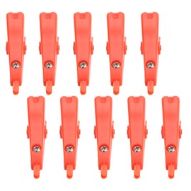 10Pcs Crocodile Clip Positive Negative Test Gold Plated Brass Connector 25mm Opening J.60043Red