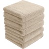 AYO Face Towels, Hotel Specifications, Set of 5, Camel, Fluffy,