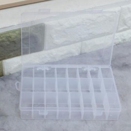 Divided Accessory Organizer 24-Compartment 10-Pack Clear Accessory Organizer