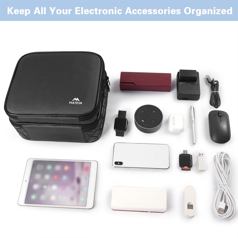 MATEIN Cable Organizer Bag, Waterproof Travel Electronic Storage, Shockproof Portable