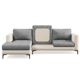 Nolan Interior Miracle Sofa Cover - Plush Seat Cushion Cover with Ultra-Soft, Stretchy, Thick Chenille Fabric - Small, Sesame - Pet Proof, Stain Safe, Easy Fit, Easy Wash