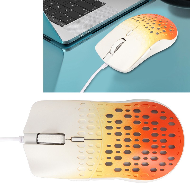 Wired Gaming Mouse with 7 RGB 3600DPI Lightweight Ergonomics Breathable