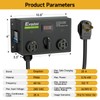 Exqutoo Manual Splitter Switch, NEMA14-30P to 14-30R Knob Selection Charging
