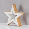 levandeo Wooden Star 15 x 15 cm Mango White Natural