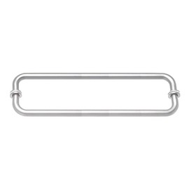Top Hardware Stainless Steel 18inch Round Back to Back Shower Door Double Tower Bar Handle One Pair, Brush Satin Finish BBTB1818-S