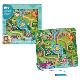 Ravensburger Play+ Jungle Magnetic Wooden Maze Puzzle - Infant & Toddler Travel Toys - 18 Months Up