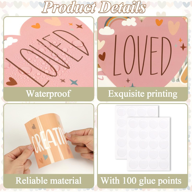 BOHO Affirmation Station Bulletin Board Set Motivational Posters for Classroom