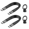KETSOOBI Short USB C Cable with Keychain Total 4-Packs, (5inch)
