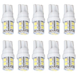 napkery 10Pcs T10 Bright White Map Dome License Plate Light Reading Light Insert Bubbles 5730 5SMD LED Bulb