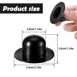 SUBTAVIK 6 Pieces Pool Plug Stopper, Replacement Pool Wall Plugs Swimming Pool Filter Pump Strainer Hole Plug Stopper Compatible with Intex and Bestway (Black, Short)