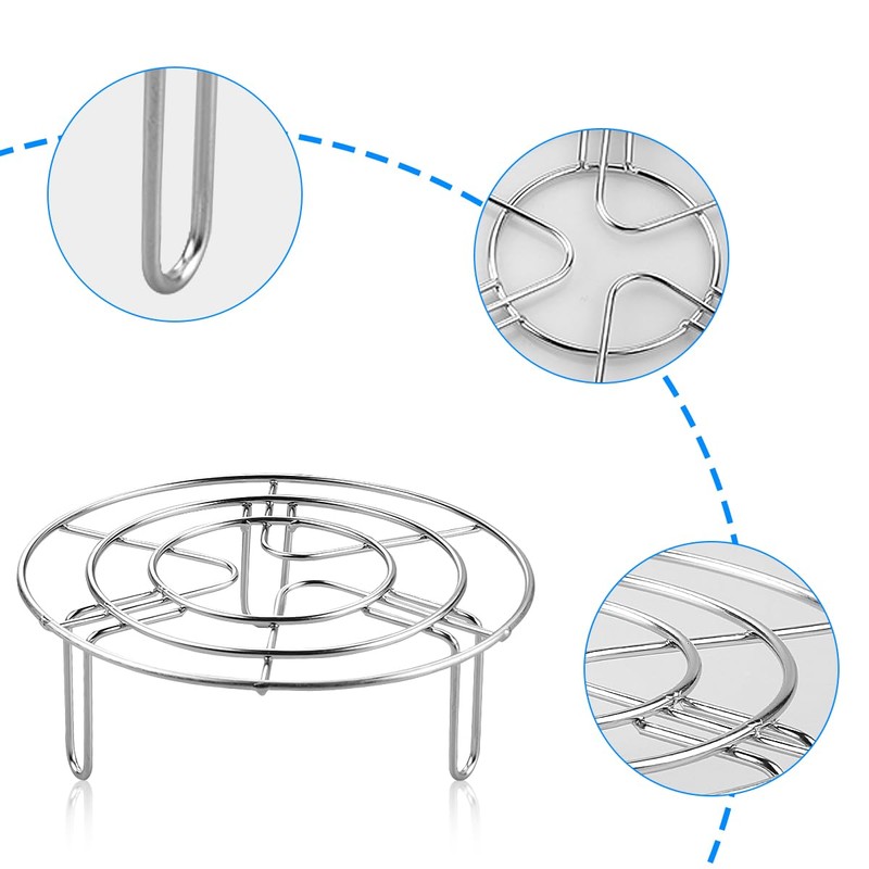 GLADFRESIT Round Air Fryer Rack,Stainless Steel Multi-Purpose Cooking Rack for
