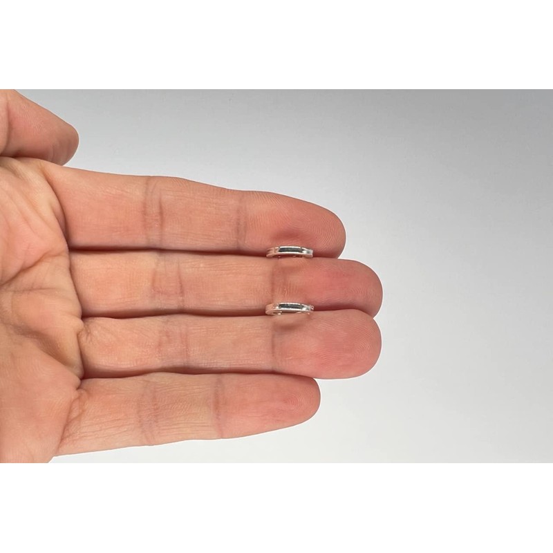 Plain Hoop Earrings - 925 Sterling Silver (1cm) Tiny