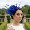 Luxshiny Royal Blue Fascinator Hair Clip 14 cm