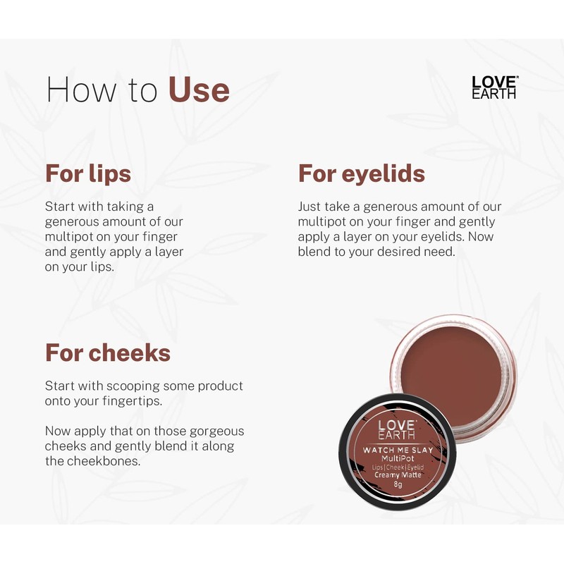 Love Earth Lip Tint & Cheek Tint Multipot-Watch Me Slay