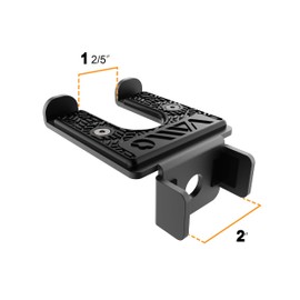 VAIIO 2-in-1 Olympic Barbell Holder and Resistance Band Anchor for 2x2 Power Racks, Fits 5/8"-1" Holes, Heavy Duty Steel Bar Storage Hanger with Protective Padding