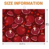 Red Pomegranate Dish Drying Mat For Kitchen Counter, Super Absorbent
