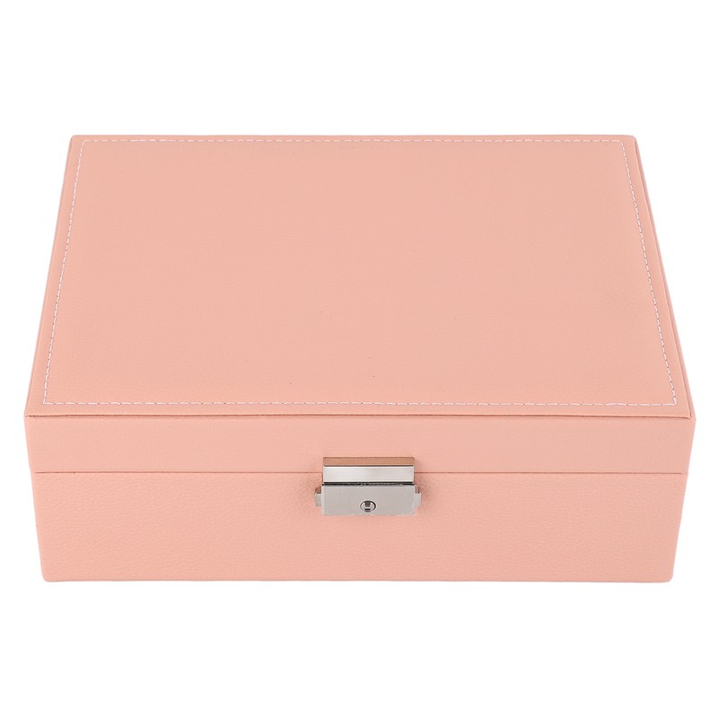 Jewelry Box Organizer 2 Layer Jewelry Storage Case PU Leather