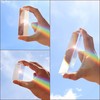 BELLE VOUS K9 Triangle Prism Crystal (Pack of 3) Rainbow